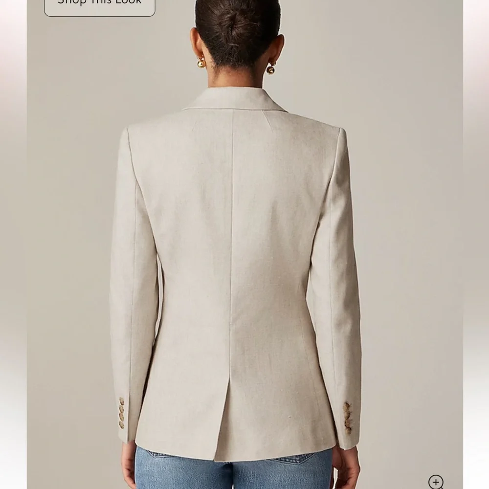 J. Crew Alexandra Linen Single-Button Blazer - Picture 2 of 13